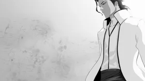Calm Aizen Black And White Wallpaper