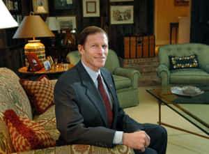 Calm And Collected: Senator Richard Blumenthal In A Green Aesthetic Environment Wallpaper