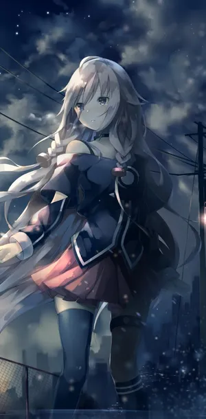 Calm Anime Long Hair Girl Wallpaper