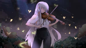 Calm Anime Playing Violin Wallpaper