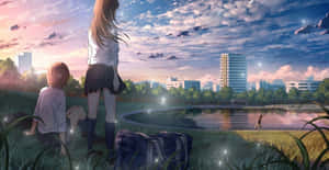 Calm Anime White Sparkles Wallpaper