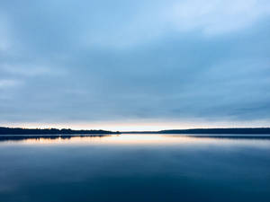 Calm Blue Lake Wallpaper