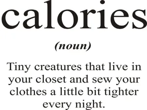 Calories Humorous Definition Quote Wallpaper