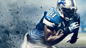 Calvin Johnson Dynamic Football Action Wallpaper