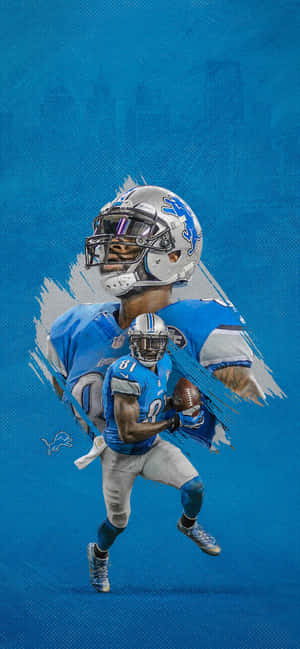 Calvin Johnson Dynamic Football Action Wallpaper