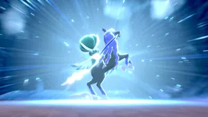 Calyrex On Spectrier Glowing 3d Image Wallpaper