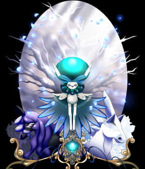 Calyrex Pokemon With Glastrier And Spectrier Wallpaper