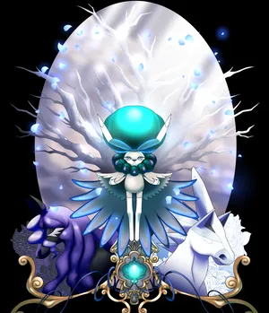 Calyrex Pokemon With Glastrier And Spectrier Wallpaper