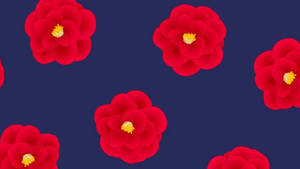 Camellia Sasanqua Vector Wallpaper