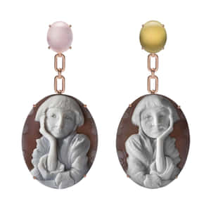 Cameo Earringswith Child Portrait Wallpaper