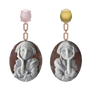 Cameo Earringswith Child Portrait Wallpaper