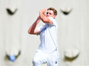 Cameron Green In Action During A Cricket Match Wallpaper