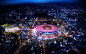 Camp_ Nou_ Night_ Aerial_ View Wallpaper