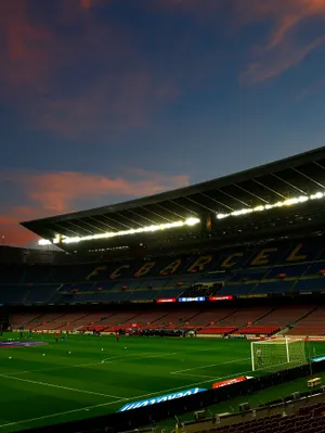 Camp_ Nou_ Stadium_ Dusk_ Soccer_ Field Wallpaper