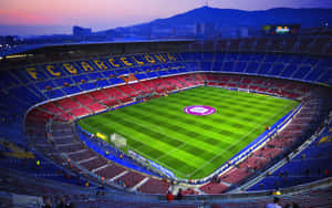 Camp Nou Stadium Dusk View Wallpaper