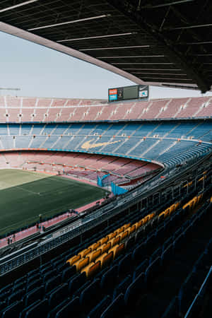 Camp Nou Stadium Interior View Wallpaper