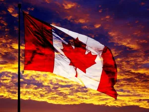Canada Flag Sunset Wallpaper