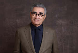 Canadian Actor Eugene Levy In A Grayscale Portrait Wallpaper