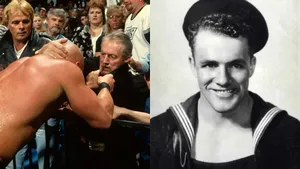 Canadian Former Wrestler Stu Hart Collage Wallpaper