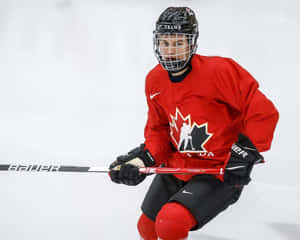Canadian Hockey Player Training Wallpaper
