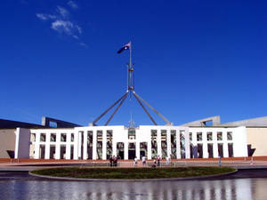 Canberra Parliament House Flag Pole Wallpaper