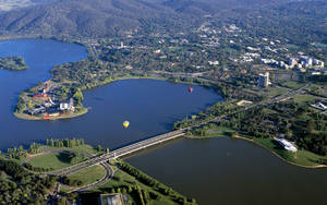 Canberra Scenic Aerial Photograph Wallpaper