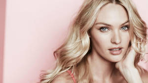 Candice Swanepoel Pink Photoshoot Wallpaper