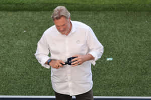 Candid Glenn Hoddle Football Field Wallpaper