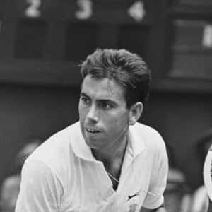 Candid Photo Of Manuel Santana During A Match Wallpaper