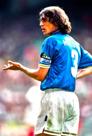 Candid Portrait Of Paolo Maldini Wallpaper