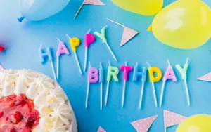 Candles And Cake For My Birthday Wallpaper