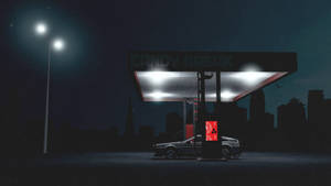 Candy Break Gas Station Wallpaper