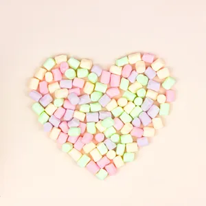 Candy Colored 3d Marshmallow Heart Wallpaper
