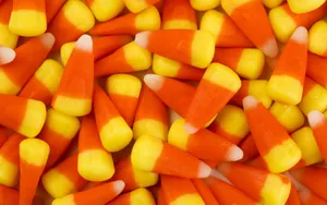 Candy Corn Closeup Background Wallpaper