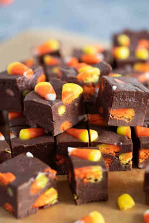 Candy Corn Fudge Treats Wallpaper