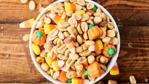 Candy Corn Peanut Mix Bowl Wallpaper