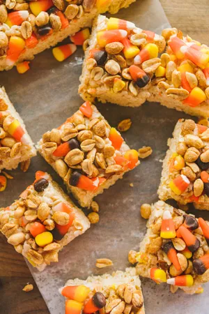 Candy Corn Peanut Rice Krispie Treats Wallpaper