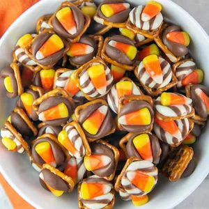 Candy Corn Pretzel Treats Wallpaper