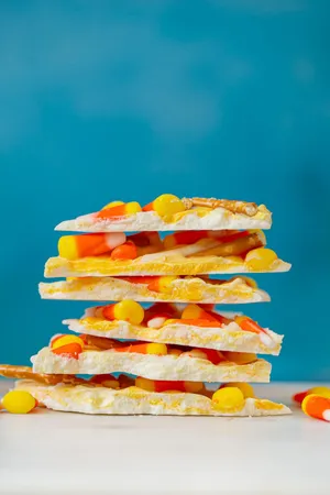 Candy Corn Rice Crispy Treats Stack Wallpaper