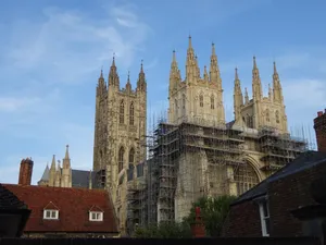 Canterbury Cathedral During Renovation Wallpaper