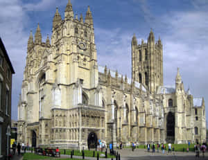 Canterbury Cathedral Exterior View Wallpaper