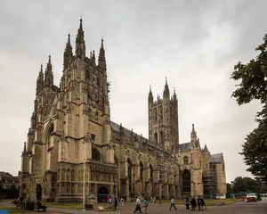 Canterbury Cathedral On A Gloomy Day Wallpaper
