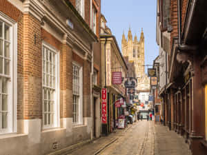 Canterbury Historic Street View Wallpaper