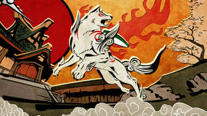 Capcom Jumping Amaterasu Wallpaper