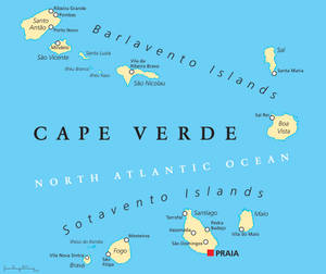 Cape Verde Map Wallpaper