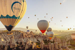 Cappadocia Balloons Fairy Chimneys Wallpaper