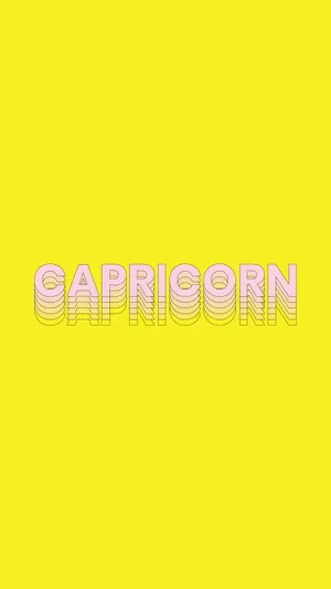 Capricorn Yellow Background Wallpaper