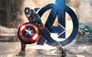 Captain America Action Pose Wallpaper