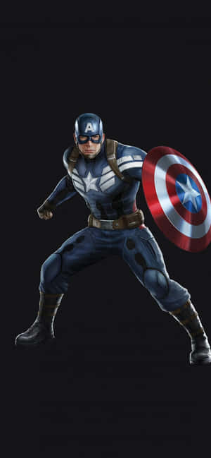 Captain America Action Pose Wallpaper