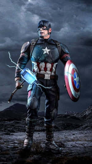 Captain America Android On The Ground Wallpaper